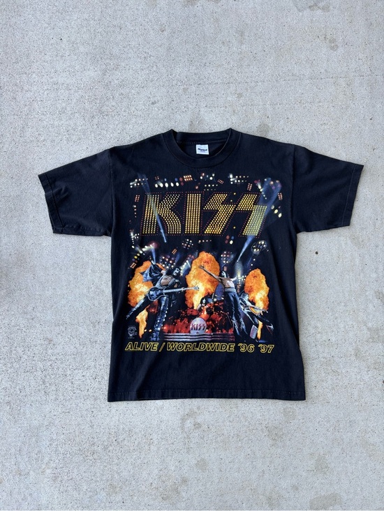Vintage Other - Vintage 1997 KISS Alive Worldwide Tour Shirt Murina USA Large
